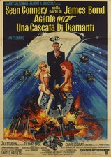 James Bond  Diamonds are Forever Sean Connery Original Italian Due 2 Poster 1971