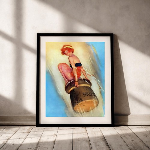 Art deco champagne poster - art,
