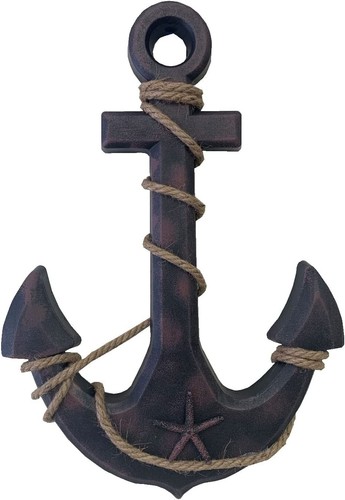 Wood anchor wall hanging - anchor,