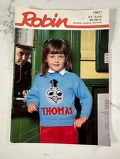 Robin DK Reward Knitting 2 Pattern Thomas The Tank Engine Childrens Jumper 13627