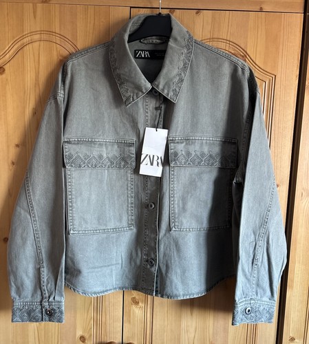 Zara grey aztec embroidered - grey,