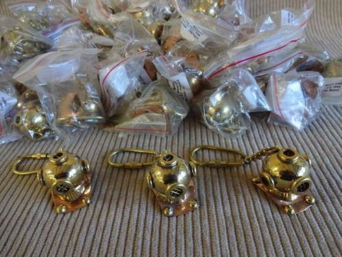 Solid brass divers helmet - solid,