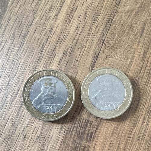 2014 two pounds - coin, pair