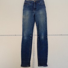 New Look Jeans 10 Blue Hallie Disco Women's High Rise Skinny Leg Denim