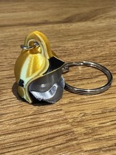 Fireman Helmet Keychain Gold