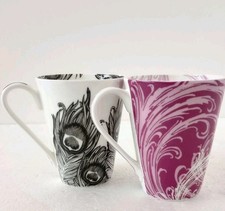 2 X Laurence LLewelyn Bowen Coffee Mugs Royal Worcester Arthur Price VGC New 