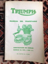 TRIUMPH 350 & 500 TWIN OWNERS HANDBOOK in SPANISH