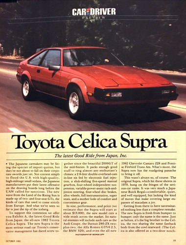 1982 toyota celica supra - 1982, road