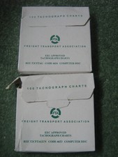 2 X BOXES (200 DISCS TOTAL) TACHOGRAPH CHARTS FTA BRAND REF T2CFTAGUN CODE 4653