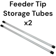 TWO STORAGE TUBES 60cm FOR FEEDER FISHING TIP PROTECTION HEAVY DUTY PVC  - NEW