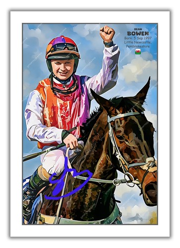 Sean bowen signed horse - bowen, racing