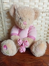 Harrods Tulip Teddy Bear Rare - For Chelsea Flower Show - VGC Pink