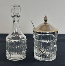 Cut Glass Jam Sugar Jar With