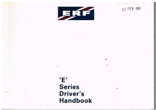 ERF E SERIES TRUCK ORIG. 1990 OPERATORS INSTRUCTION & MAINTENANCE HANDBOOK *VGC*