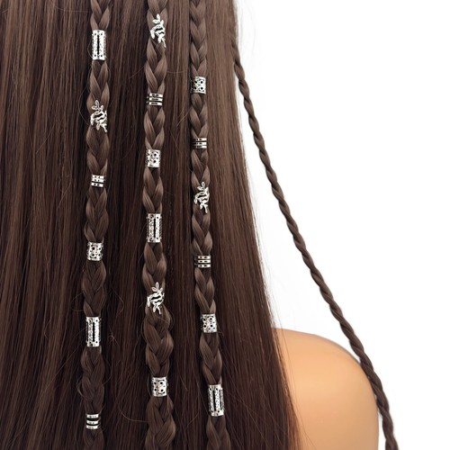 40pcs metal hair braid rings - metal,