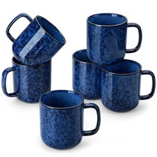 vancasso STARRY 6-Piece Stoneware Coffee Mug Set 360 ml / 480 ml Coffee Tea Cups
