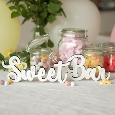 Wedding Sweet Bar Table Sign | Customisable Wooden Candy Freestanding Decor