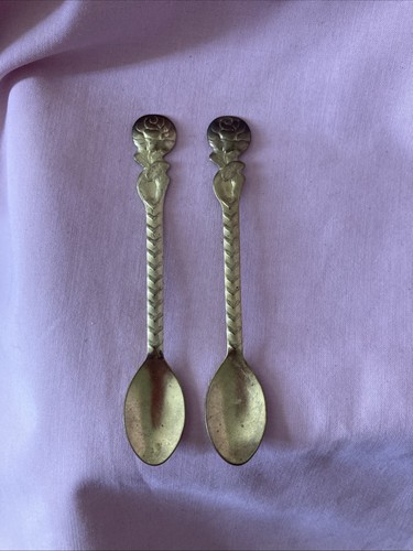 Pair vintage small brass - ,