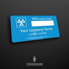 Personalised MOT Reminder Stickers | Professional Car Garage Labels | MOT Decals