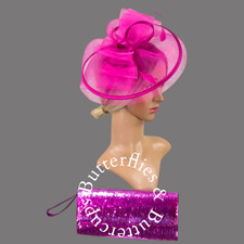 Star by Julien Macdonald Fascinator & Bag Pink Hat Mother of the Bride Outfit