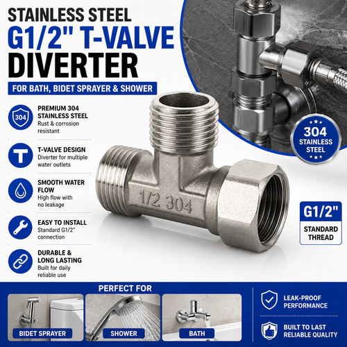Stainless steel t valve - stainless,