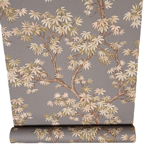 Charcoal floral wallpaper acer - charcoal,