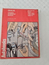 ALFA ROMEO GIULIA OWNERS WORKSHOP MANUAL - 1300, 1600, 1750, 2000 - 1962-74