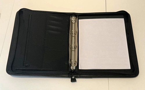 Large faux leather - faux, black