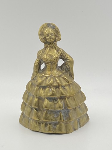 Vintage brass crinoline lady - brass,