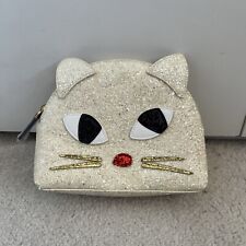 Lulu Guinness Kooky White Cat Glitter Small Bag