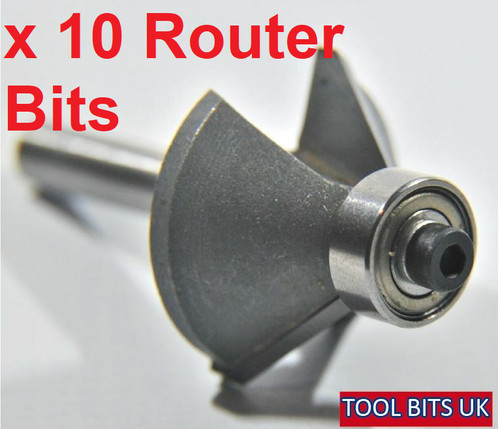 Pack 10x tct router - pack, 1/4"
