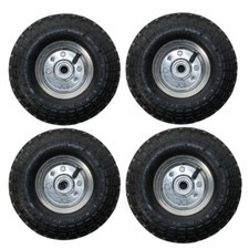 4 PACK 10" REPLACEMENT SPARE WHEEL TYRE 4.10/3.50-4 GARDEN TOOL CART SACKBARROW