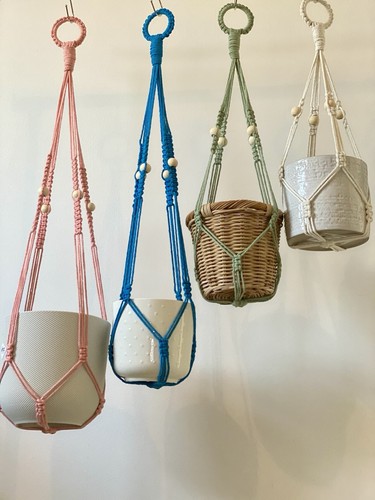 Handmade macrame ceiling plant - handmade,