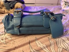 Barneys New York Vintage Blue Baguette Bag