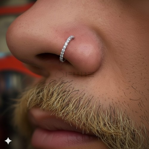 8mm men piercing nose hoop - piercing,