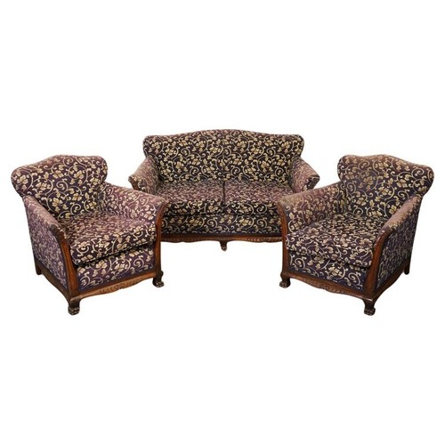 Victorian fabric bergere suite - fabric,