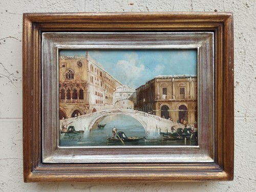 Antique painting venice lagoon - painting,