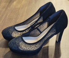 Staccato Black Heeled Court