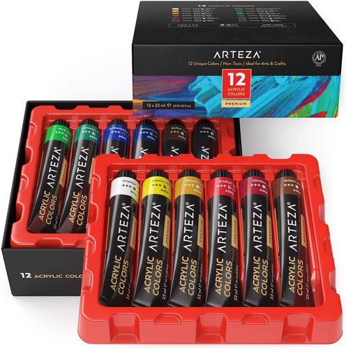 Arteza acrylic paint set - paint, 12