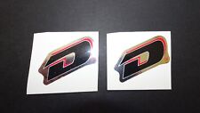 2 NOS AUTHENTIC DYNO "D" LOGO GT BMX BIKE FRAME STICKERS #8 / DECALS
