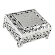 Girls Christening Gifts Engraved Girl's Silver Plated Trinket Box Gift for Girl