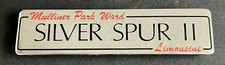 ROLLS ROYCE MULLINER PARK WARD SILVER SPUR II LIMOUSINE ENAMEL CAR BOOT BADGE