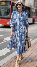 ZARA PRINTED PANEL MIDI DRESS