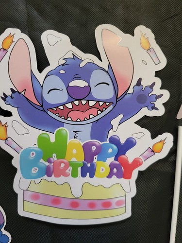 Stitch cake topper and - cake,