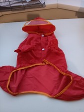 Red/Orange Dog/Puppy Coat with hood. Size M. 483