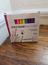 Specialist Spectrum Fibre Tip Pen's 12 Assorted Colours Washable