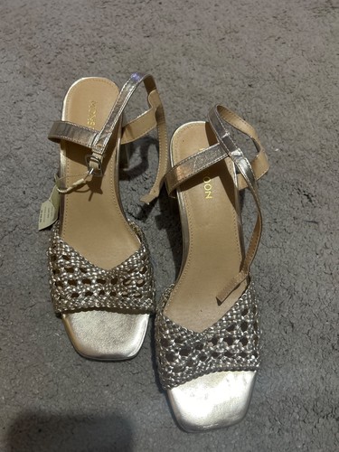 Monsoon gold sandals block - monsoon,