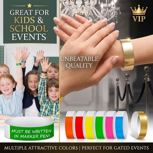 100pcs paper wristbands custom - 100pcs,