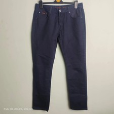 Feraud Mens Blue Cotton Straight Jeans Size 34L