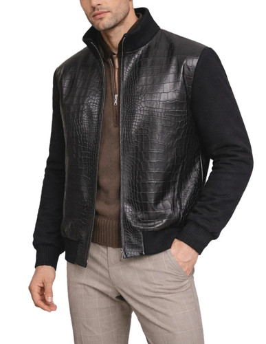Men crocodile embossed - men's,